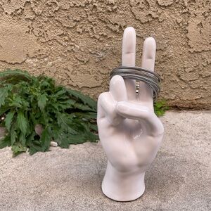 Vintage. Set of 9. Thin Silver Vermeil, Pinched Trim